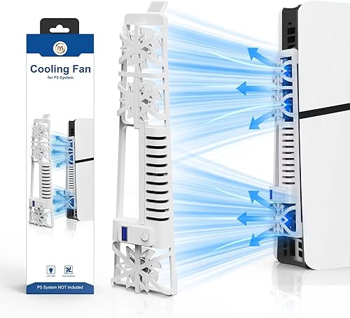 Miniatura 7 de NANANINO Ventilador de refrigeración para consola PS5 Slim, accesorios de refrigeración con 3 ventiladores de alta velocidad, sistema de