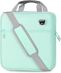 MoKo Bouchon à glissière, 2 1 cm 3 Binder à bague avec fermeture éclair,500 Bouteilles à glissière de capacité avec sangle d'épaule & Poignée, Multi-Pocket Zipper Binder Organisateur pour l'école moyenne, Mint Green