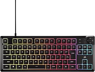 CORSAIR K55 CORE TKL RGB ゲーミングキーボード – 8 ゾーン RGB – テンキーレス - 専用メディアキー – 静音性と応答性に スイッチ – 300ml 防滴 – ブラック CH-9216065-JP