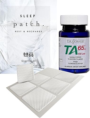 Activación de telomerasa TA-65 para apoyo al bienestar 30 cápsulas + parches para dormir gratis para 30 días del Dr. Steven Gabriel