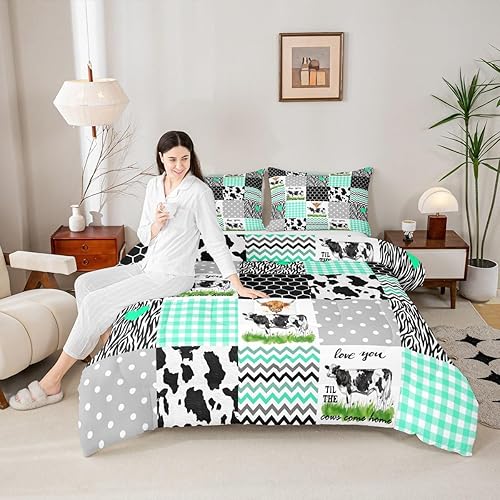 Miniatura 35 de Juego de edredón de la Torre Eiffel, juego de ropa de cama con estampado de flores de lavanda púrpura, romántica decoración de estilo floral de