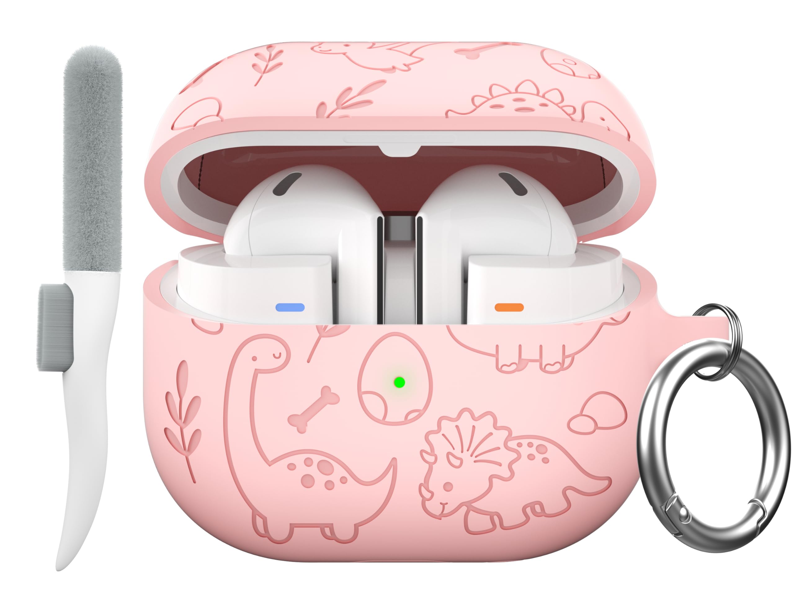 Maxjoy Compatible with Samsung Galaxy Buds 3 Pro Case/Galaxy Buds 3 Case(2024),Silicone Engraved Protective Cover for Galaxy Bud 3 for Women Men with