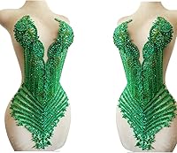 Vista 16 de Cuentas de piedras hechas a mano, parches de cristal brillantes para coser con diamantes de imitación, corpiño de encaje, accesorios para decoración