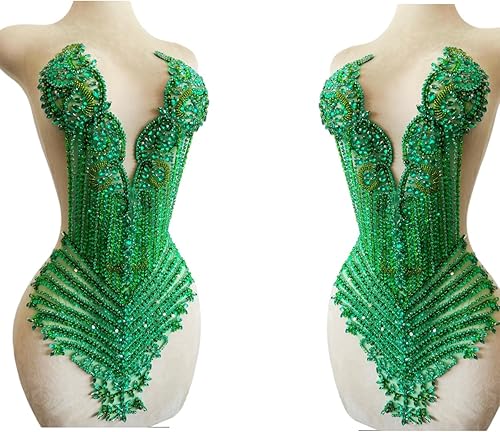 Miniatura 66 de Cuentas de piedras hechas a mano, parches de cristal brillantes para coser en diamantes de imitación, corpiño de encaje, accesorios para decoración