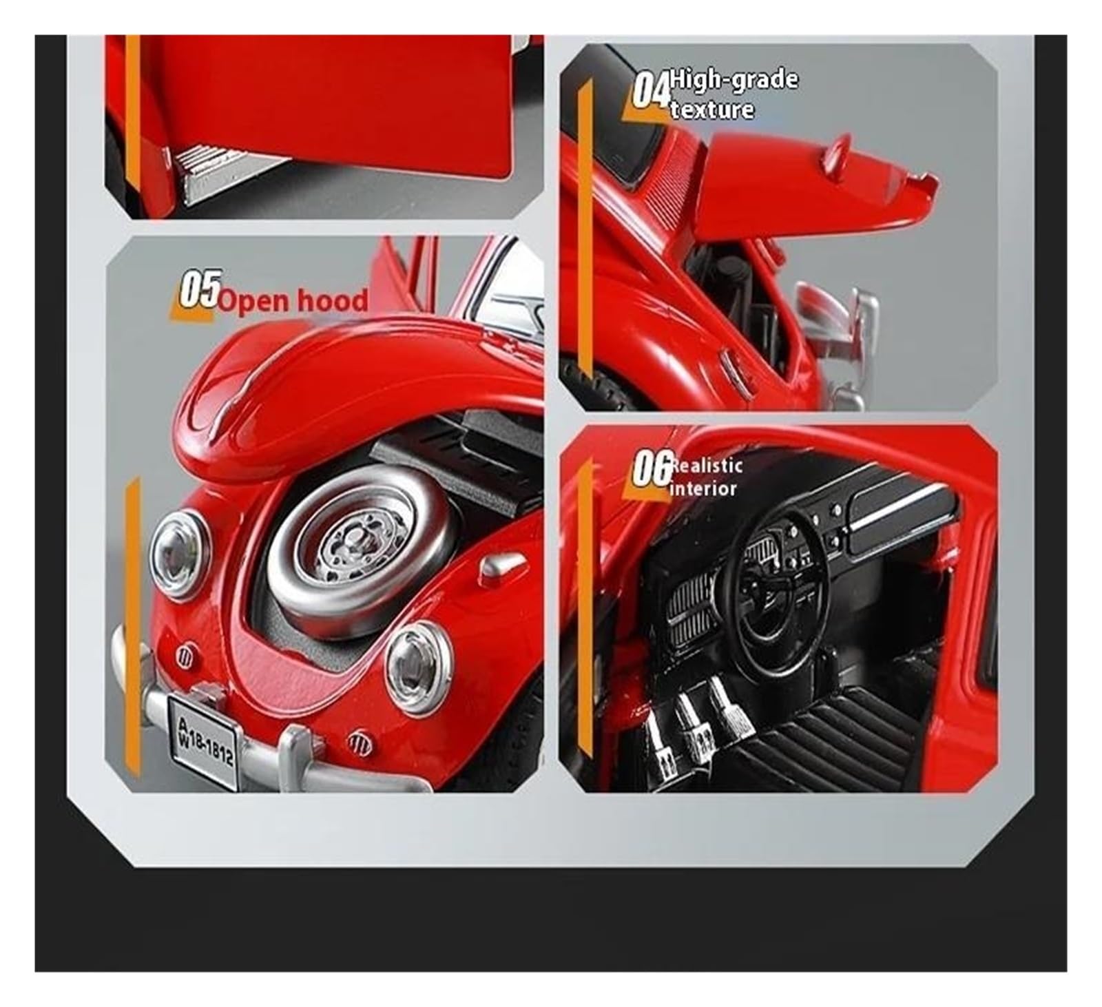 Amazon.co.jp: ミニチュアモデル 1 18 フォルクスワーゲンビートル用