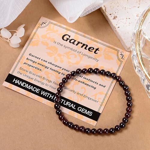 Vista 516 de MASSIVE BEADS Pulsera elástica de yoga hecha a mano con piedra natural, cristal curativo, energía, regalos para adultos unisex de 0.157 in, 0.236