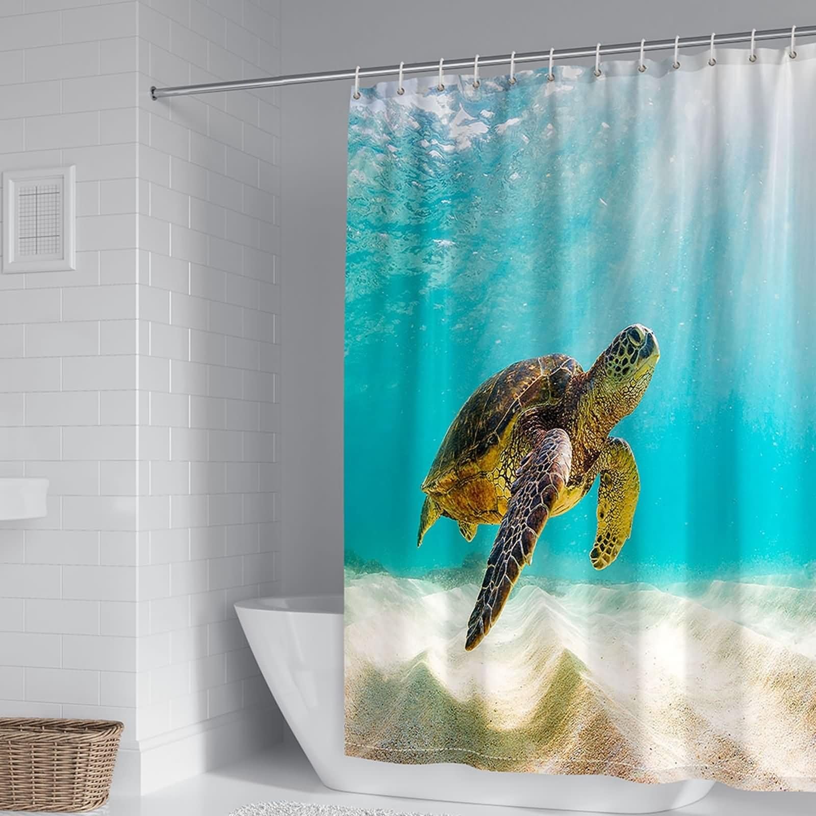 Rideau de douche anti-projections d'eau 150x200 cm en polyester pour sol de salle de bain sec
