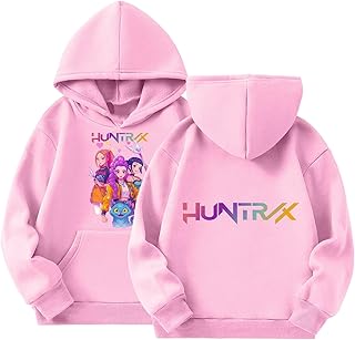 Comprar Generisch K-Pop Sudadera con Capucha con Estampado Anime Manga Larga Demon Hunters KPop Sudadera Unisex Niños Sudadera Casual Tops para Niños Niñas 2-16 Años Ropa de Calle