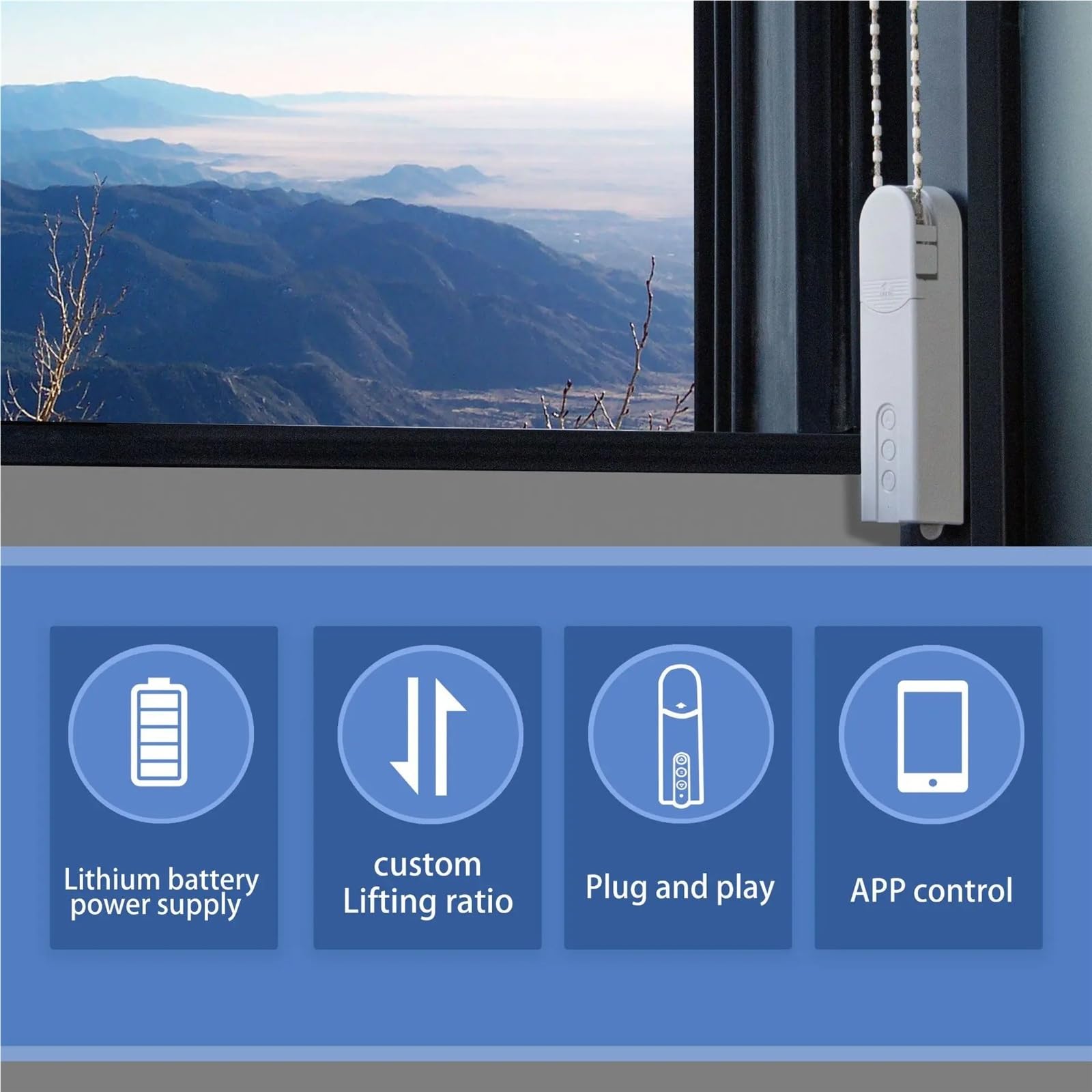 Tende elettriche Smart Home con telecomando Bluetooth Motore elettrico automatico for tende Apri