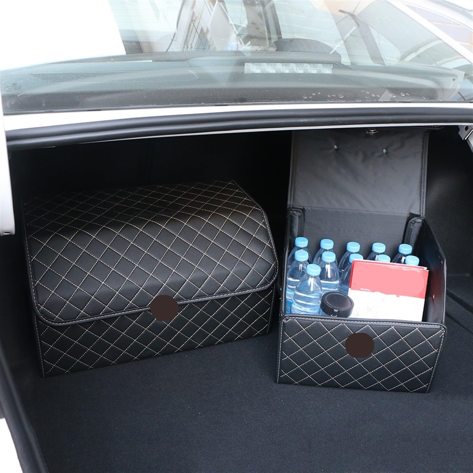 PU-Leder-Kofferraum-Aufbewahrungsbox-Organizer, faltbare Tasche