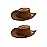 Little Adventures Child Costume Cowboy and Cowgirl Felt Hats (2 Pack Brown)