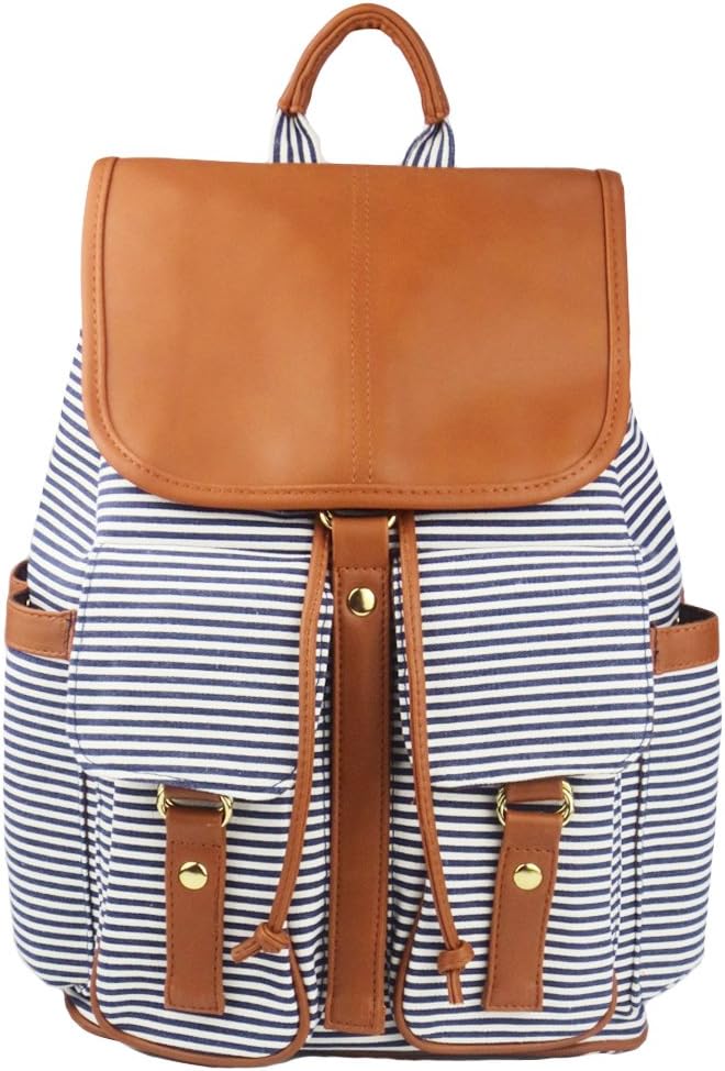 Casual Backpack Purse School Daypacks Travel Rucksack Girls Women (Tan)