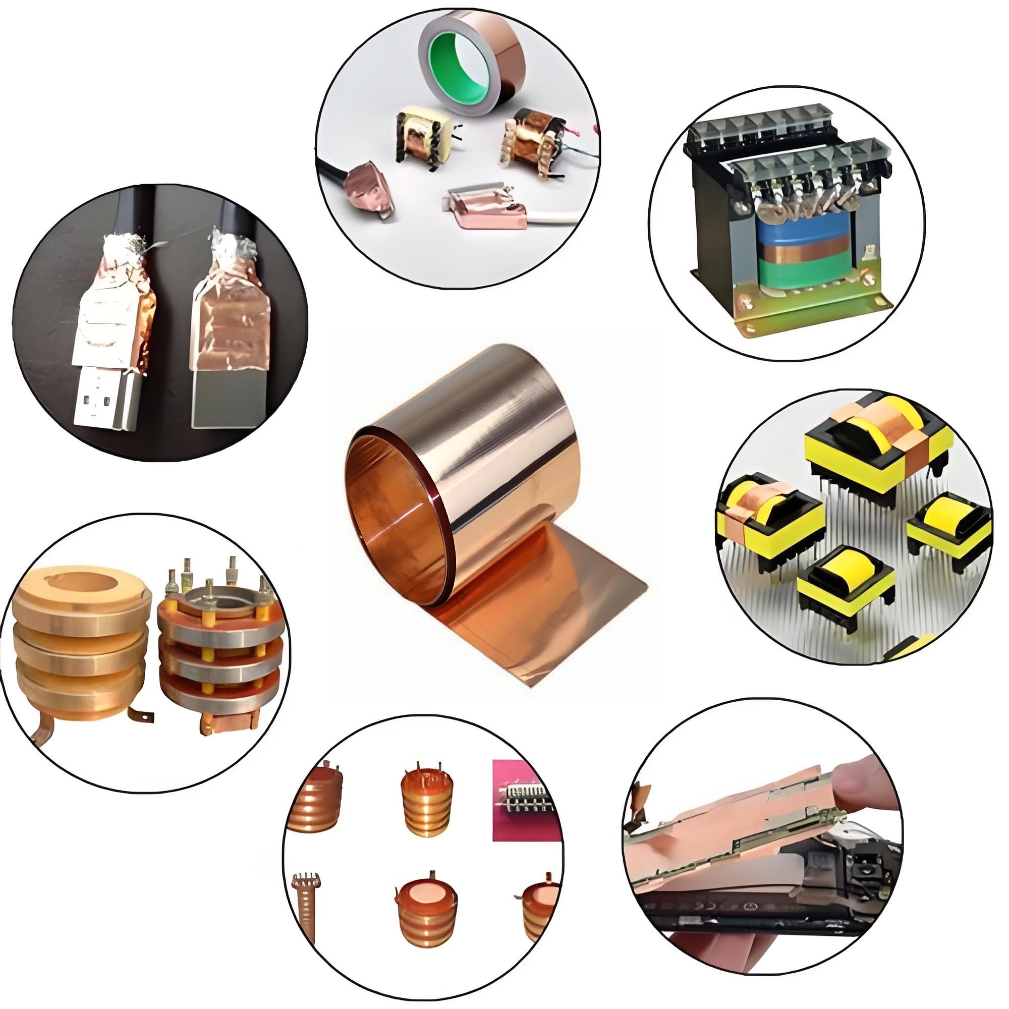 Pure Copper Sheet Thin Metal Sheet 99,99% CU Sheet Roll, High Purity Pure Copper Tape 0,01 mm x 100 mm x 5000 mm/5 m from Coavoo
