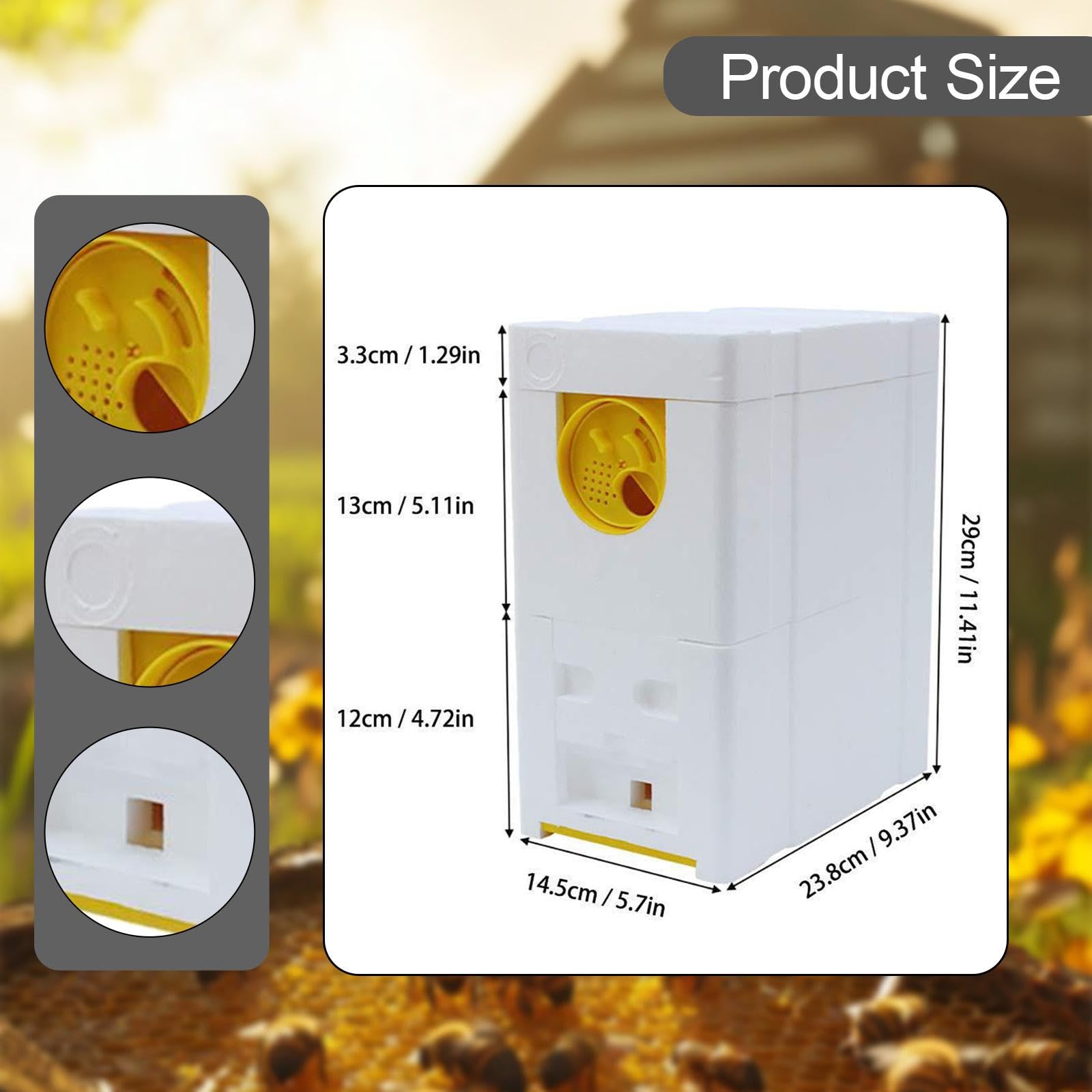 Boîte à Reines, Matériel Apicole Portable, Mini de Fécondation pour Balcon et Jardin, Jaune