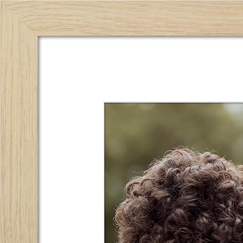 Miniatura 8 de Americanflat Portarretratos de 20 x 24 pulgadas en roble natural, se puede utilizar como portarretratos de 16 x 20 pulgadas con paspartú o marco de