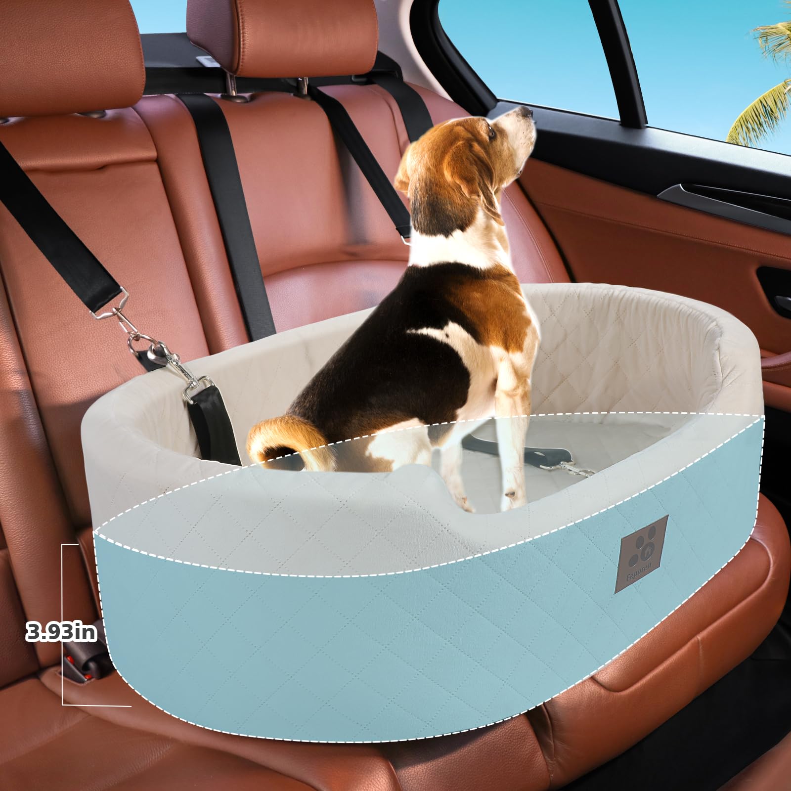 Hundedecke Auto Rückbank LELEFIDO Hunde Autositz F Produktbild-Vorschau 9