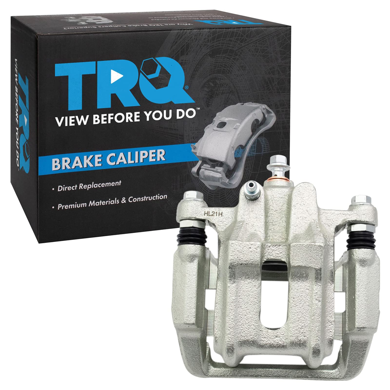 TRQ Rear Left Brake Caliper w/Bracket Drivers Side