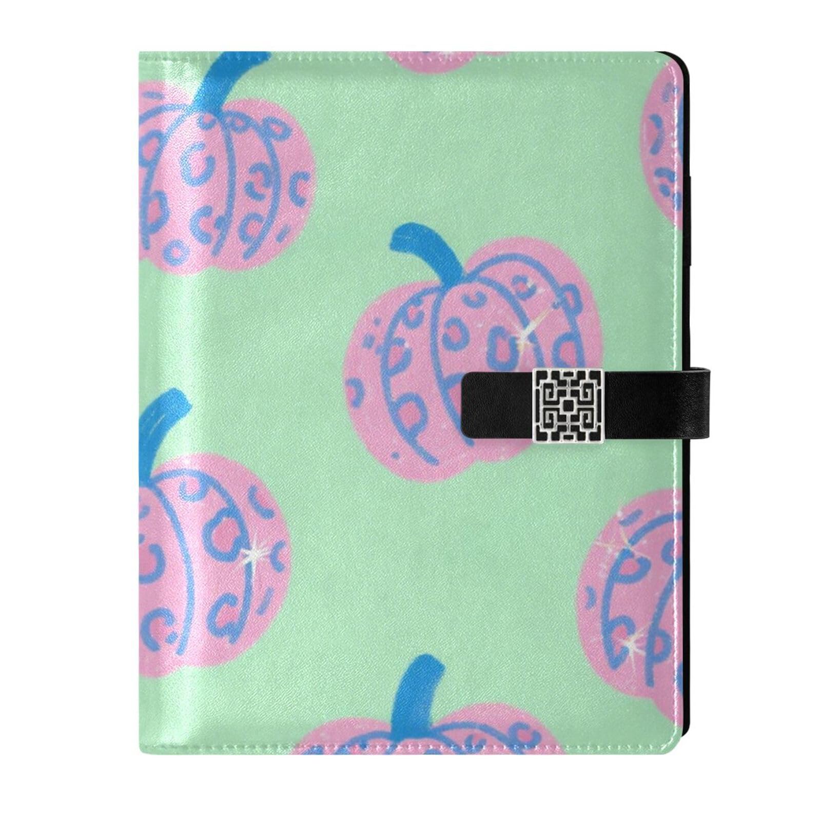 Carnet de notes ligné cuir imperméable léopard citrouille 17x23