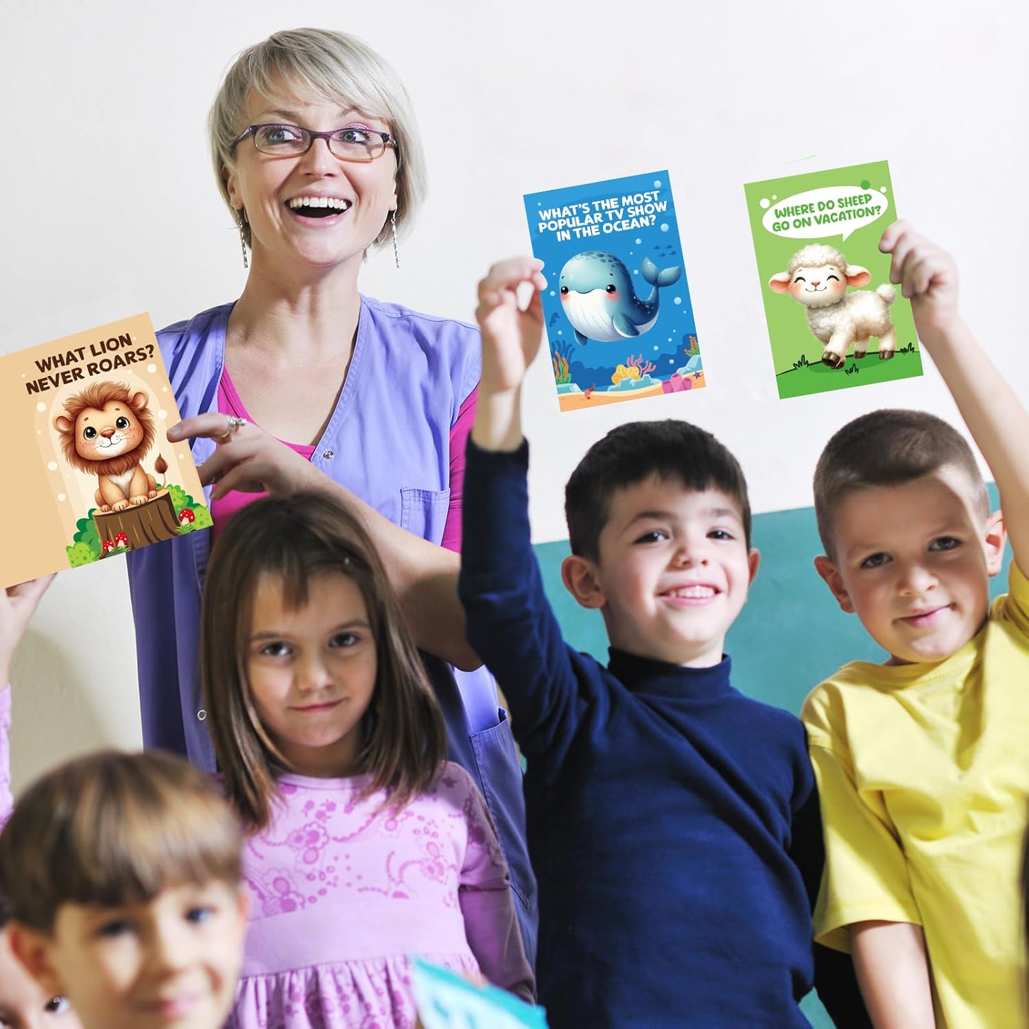 Treasure Cove Funny Animal Joke Cards Fun Animals Notecards Set Kids Thinking of You Cards Blank with Envelopes Students Teachers Summer Camp Lunchbox Notes Classroom Activities Party Supplies 24 Pcs - Image 7