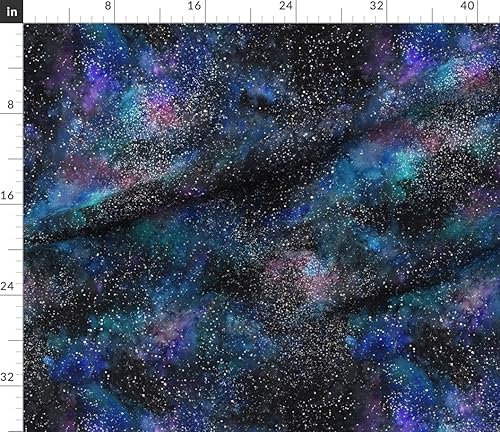 Miniatura 2 de Spoonflower Tela  Acuarela Celestial Astronomía Espacio Cielo Estrellado Galaxia Nebulosa Impreso en Petal Signature Tela de algodón Fat Quarter