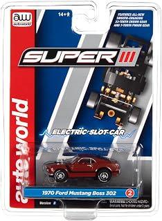 Auto World Super III 1970 Ford Boss Mustang (Red) HO Scale Slot Car