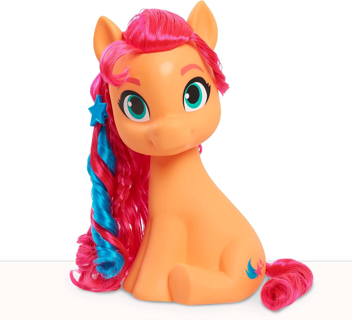 My Little Pony Sunny Starscout Styling Head, Color Change, 14-Pieces Include Wear and Share Accessories, Pink, Hair Styling for Kids, Kids Toys for Ages 3 Up by Just Play