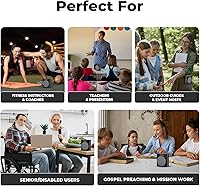 Vista 8 de Sistema PA portátil WinBridge con micrófono Bluetooth, amplificador de voz inalámbrico de 30W, altavoz y micrófono portátil para profesores, guía