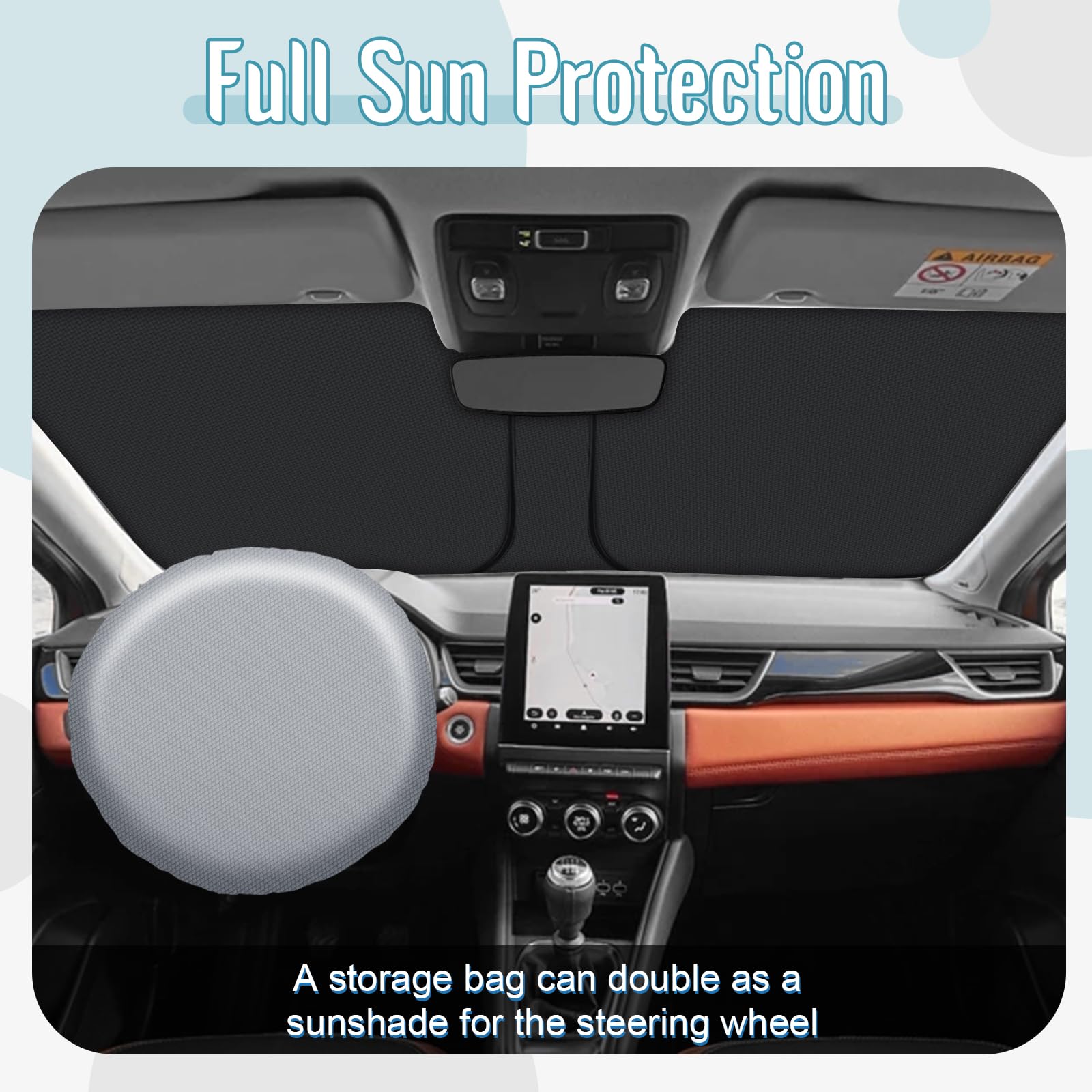 [Aggiornamento] CDEFG Compatibile con Renault Captur 2 2020-2025 2026 Parasole Coperture Parabrezza Ombrellone Anteriore Parabrezza Auto Parasole Accessori