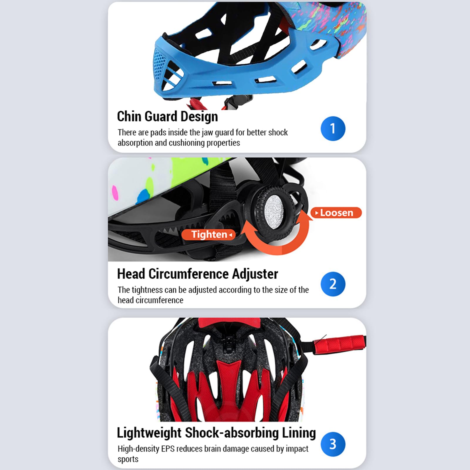 Cascos para Bicicletas para Niños, Cascos de Bicicleta Integrales Ligeros Ajustables y Transpirables para Niños Pequeños con Iluminación LED