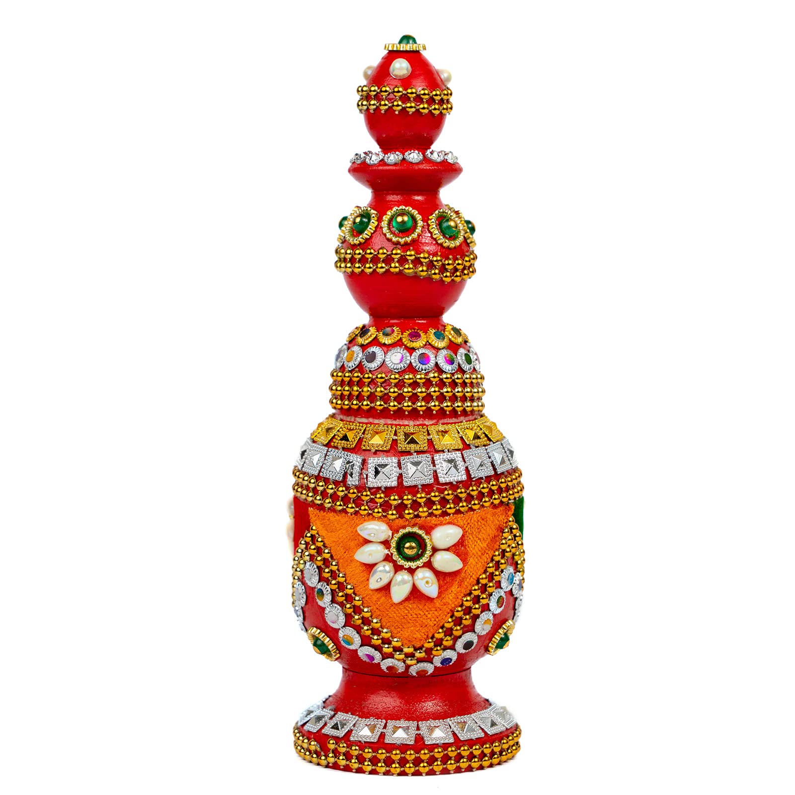 Handmade Wooden Sindoor Box - Traditional Indian Dani -11