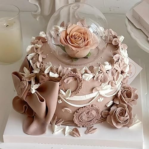 Miniatura 5 de IKOJING Moldes de fondant de marco barroco, paquete de 5, mini marcos de fotos para retratos, flores, moldes de silicona para decoración de