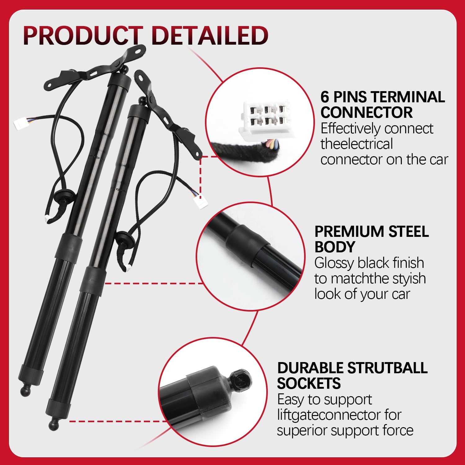 Electric Rear Hatch Lift Struts Compatible with 2013-2018 RAV4 Liftgate Actuator 2.5L Tailgate Power Shock Support Replace for 6892009010 689100R051 Left&Right, Pair of 2