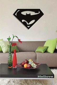 Hellove Superman And Batman Wall Chart Marvel Wall Decoration 20X13