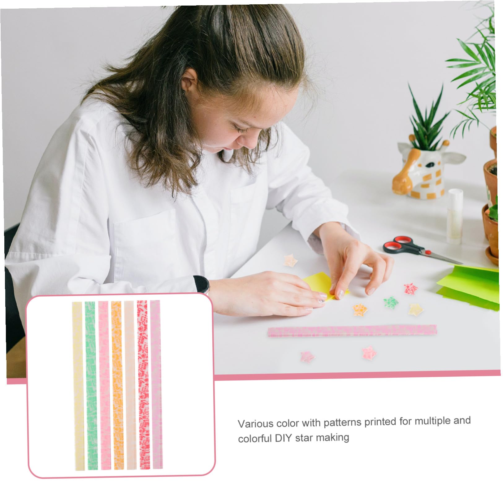 SEWACC 600 Stück Stern Faltpapier Origami Papier Leuchtendes Sternenpapier Leuchtendes Sternenpapier