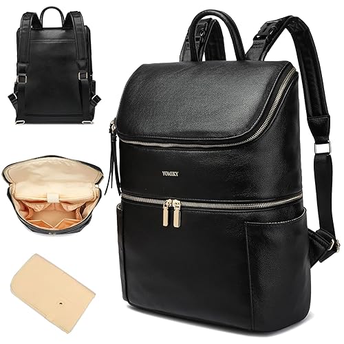 Mochila de cuero para pañales para niños y niñas, gemelos, bolsa de pañales para niños pequeños con múltiples bolsillos, compartimento más fresco