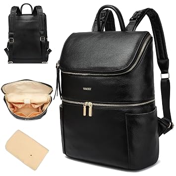 Leather Diaper Bag Backpack for Boy Girl Twins, Toddler Diaper Bag with Multiple Pockets, Cooler Compartment