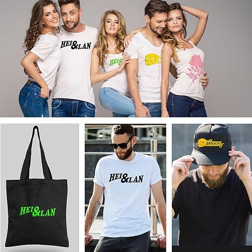 Miniatura 6 de VENITOR Vinilo de transferencia de calor 3D rosa, 12 x 10 pulgadas, 3 hojas, vinilo de transferencia de calor 3D para Cricut, vinilo de