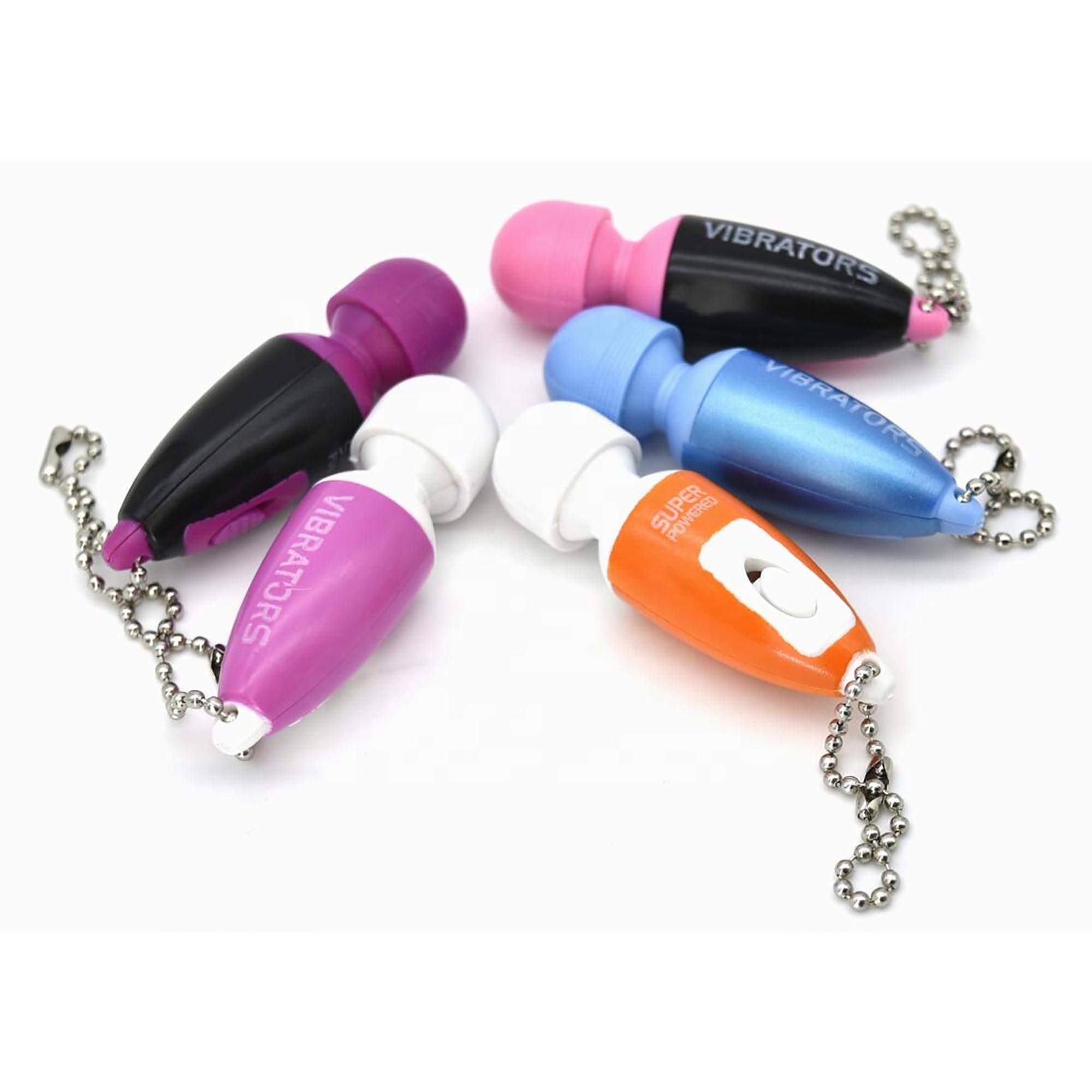 MINI VIBRATORE VAGINALE ANALE STIMOLA CLITORIDE PORTACHIAVI TASCABILE SEXY (Rosa)