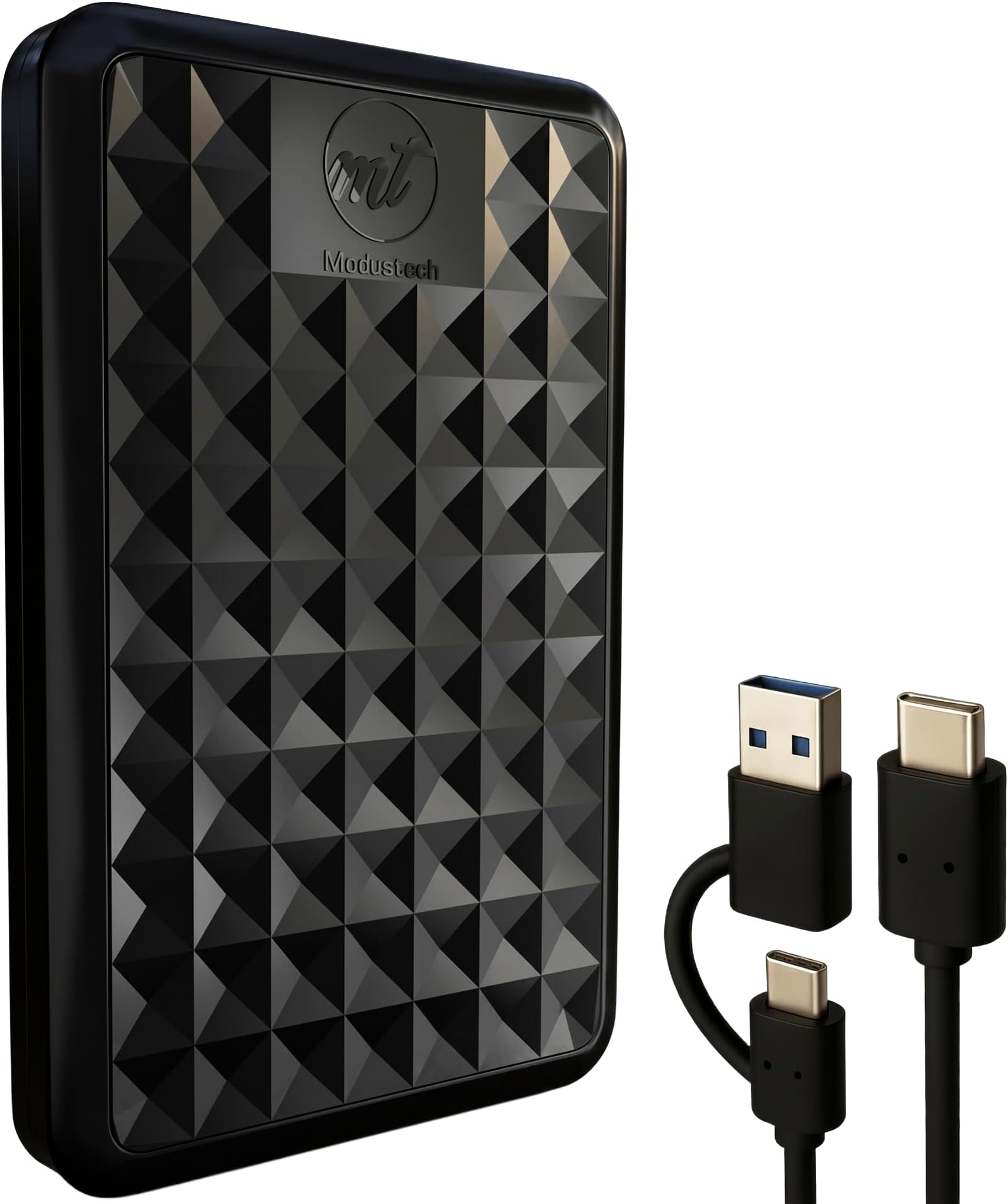 Facet 500GB External Hard Drive Portable USB-C/USB 3.1 Plug & Play Ultra-Slim HDD Hard drive for Backup, Gaming, PC, Mac, Laptop, PS4, Xbox, Smart TV (Black)