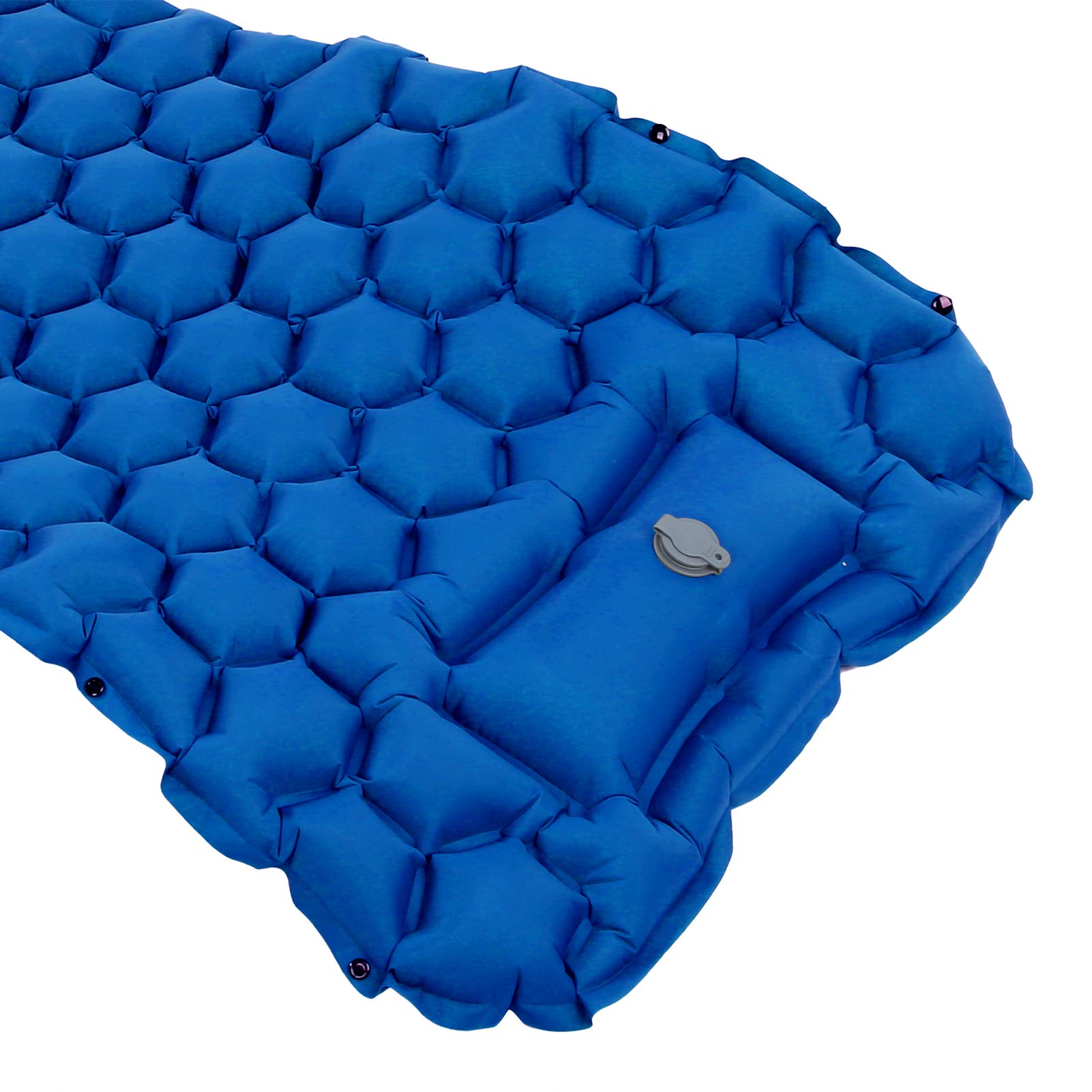 Tappetino da Campeggio Air Sleeping Pad - Pad Gonfiabile Leggero da Viaggio con pressa a Pedale per Escursioni in Viaggio(Blu Reale)
