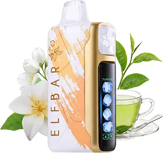 ELFBAR Ice King 充電式ディスポーザブル電子タバコ ニコチン0mg ジャスミングリーンティー 5段階冷感調節 最大25,000回吸引 | ニコチンフリー, 電子タバコ