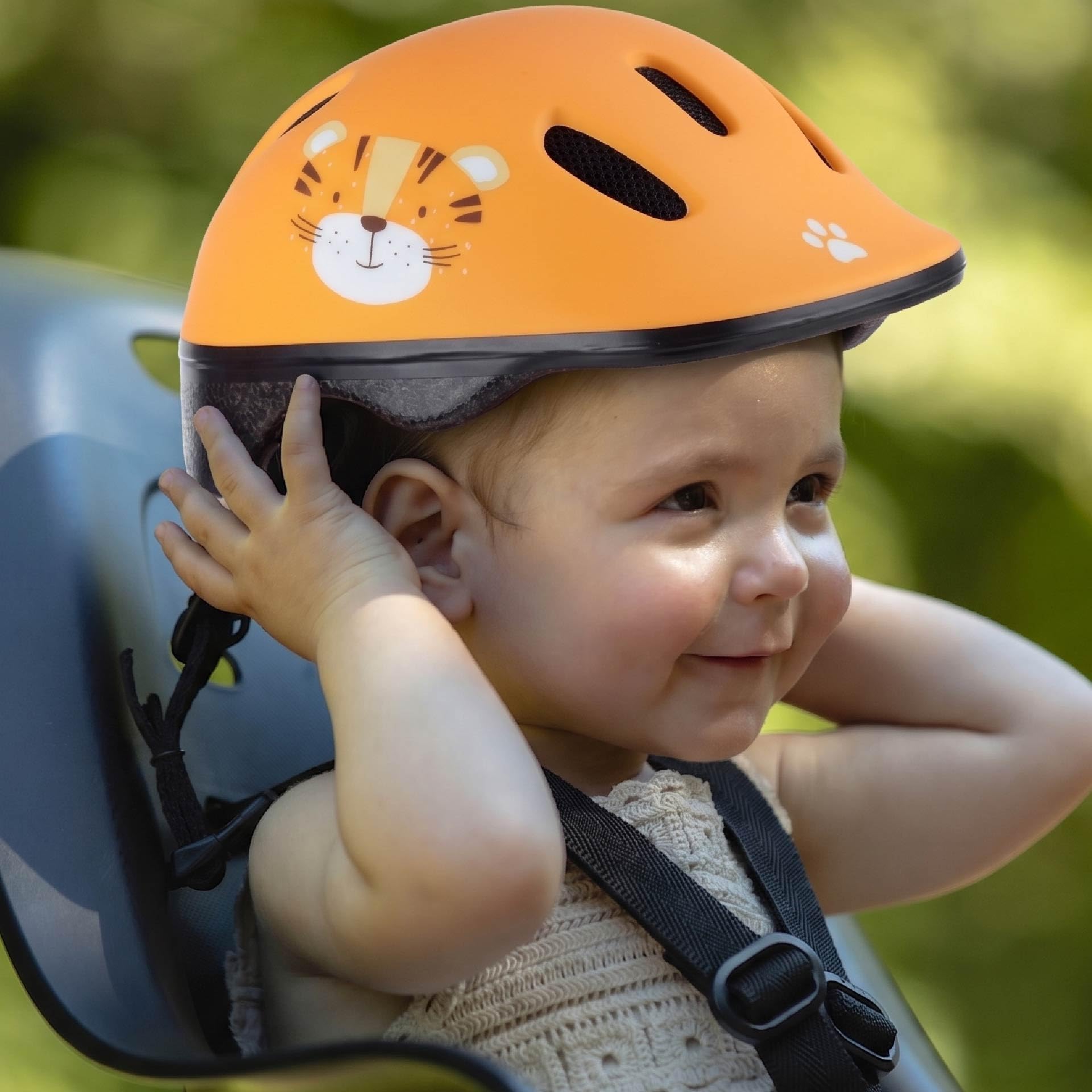 XXS Casco Bebé Polisport AMZ (44-48 cm) - Casco Bambino Leggero 190g Con 6 Prese D’Aria E Rete Anti-Insetti. Casco Da Ciclismo Per Bambino Piccolo, Balance Bike, Triciclo E Seggiolini Anteriori