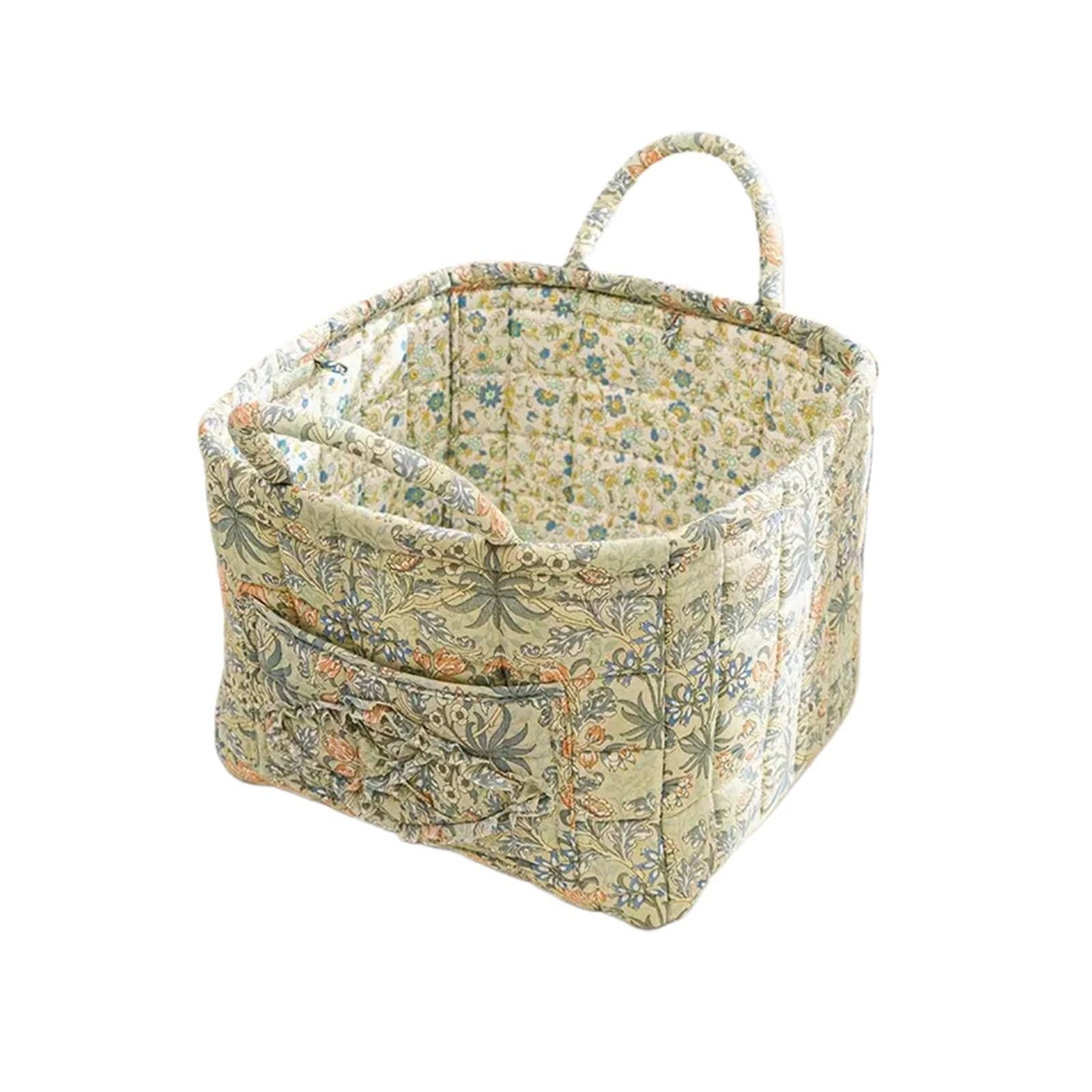 Fabric Storage Basket Large Capacity Fabric Storage Baskets Laundry With Easy Carry Handles Hampers(Color-04)