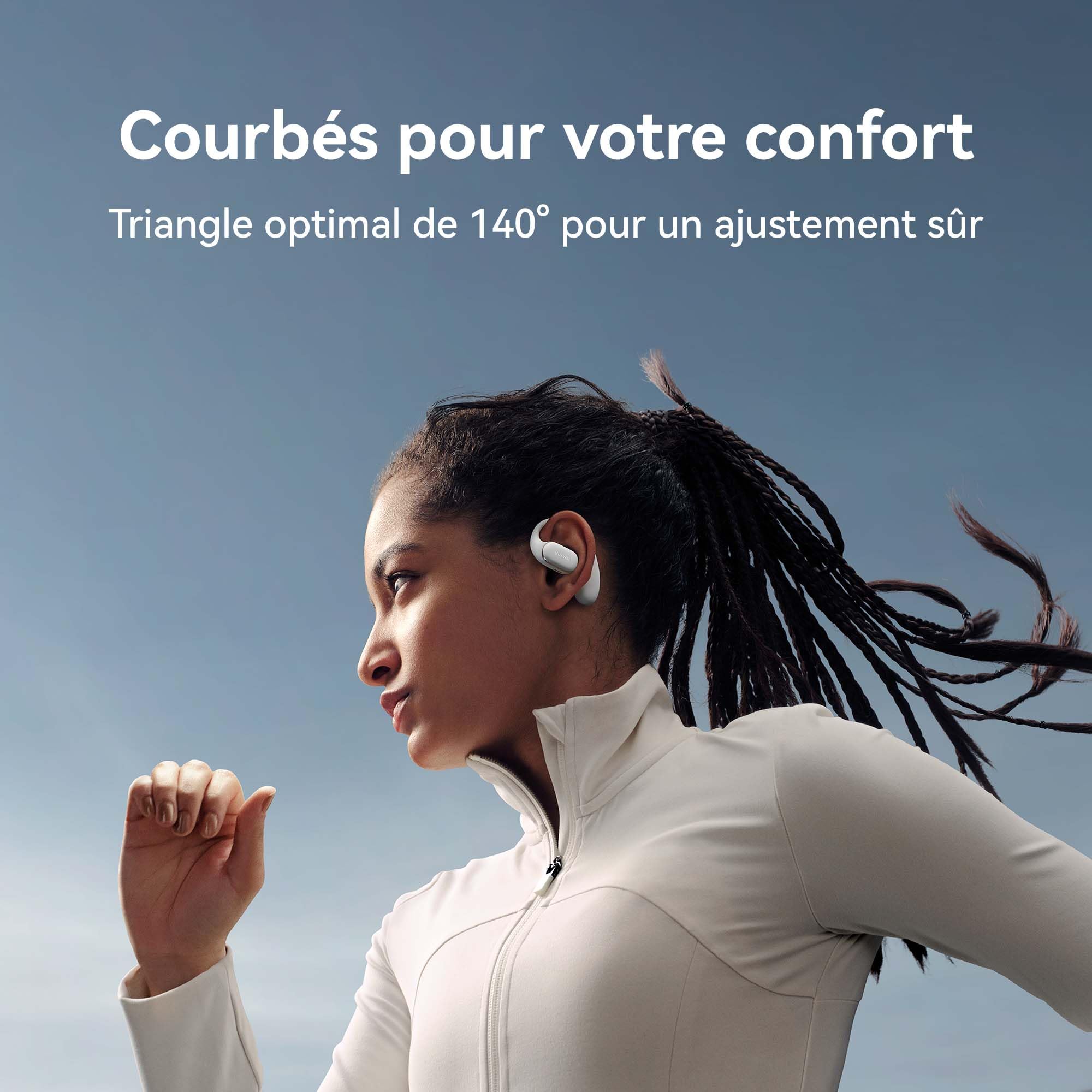 HUAWEI FreeArc écouteurs Ouverts, écouteurs sans Fil, Jusqu'à 28 h d'autonomie, Résistants à l'eau IP57, Ecouteurs pour Le Sport, Appels Ultra Stables, avec iOS, Android et Windows, Noir