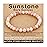 AD Beads Handmade Gemstone Stretch Elastic Bracelet Crystal Healing Reiki Nature\'s Beauty and Spiritual Essence Unisex (6mm, Sunstone (Work Success))