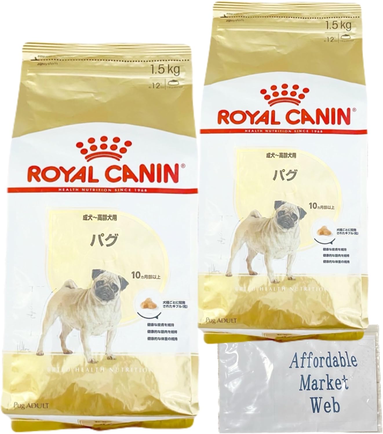 ロイヤルカナン パグ 成犬〜高齢犬用 4袋✖️1.5kg ロイヤルカナン