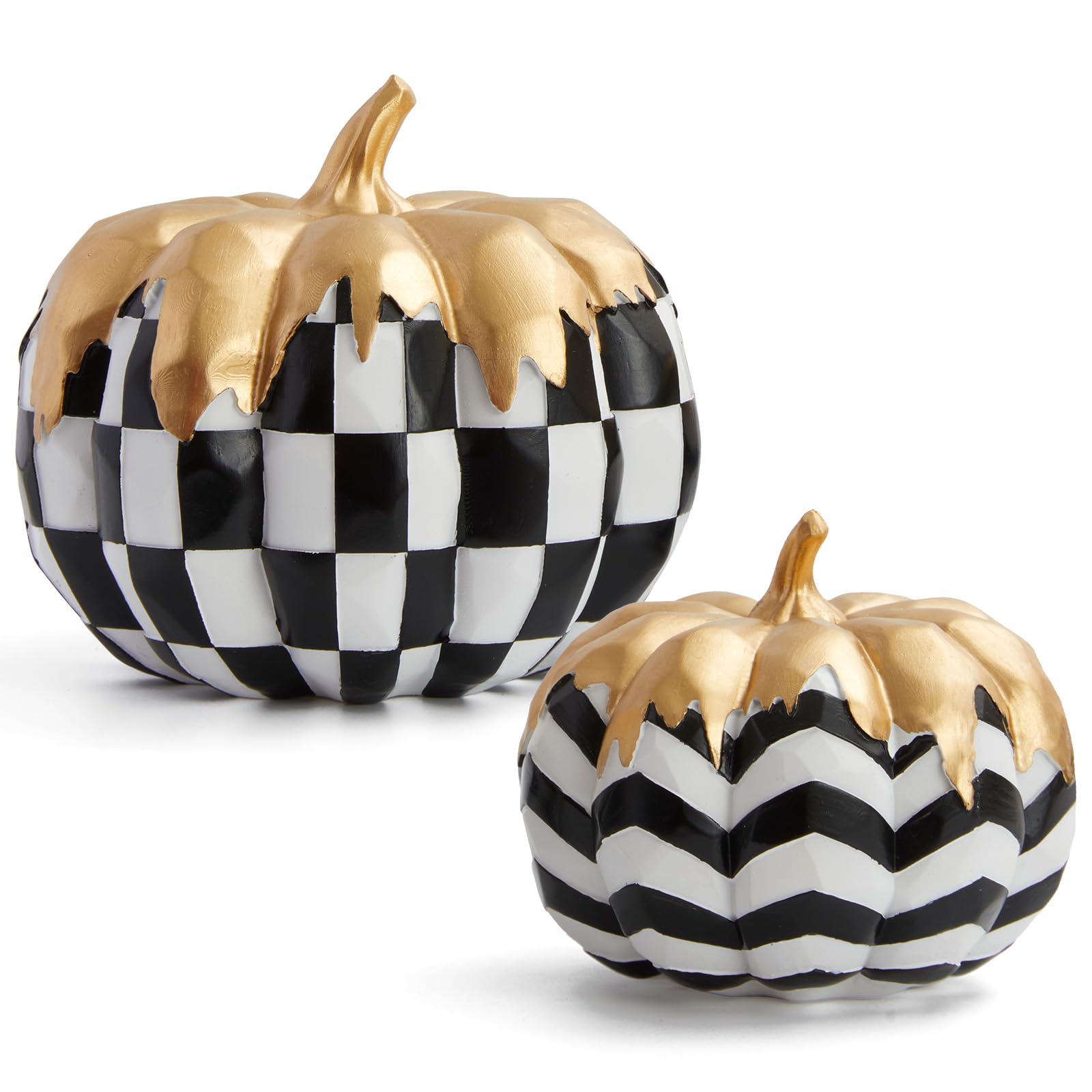 DN DECONATION Herbst Kürbis Deko 2 Stück, Halloween Deko Innen