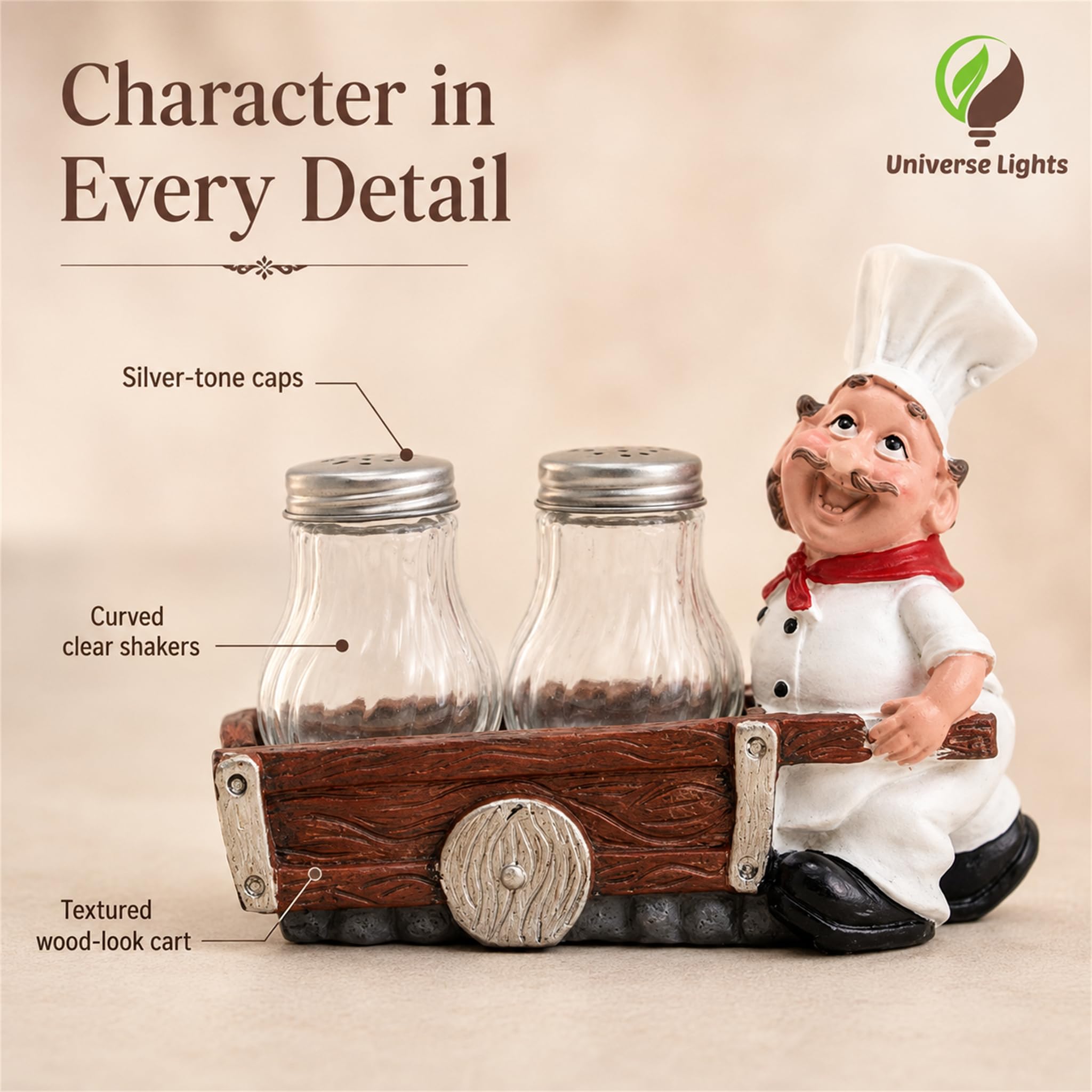Chef Salt & Pepper Shaker Set - Decorative Tableware -7 Chef Salt & Pepper Shaker Set - Decorative Tableware -7