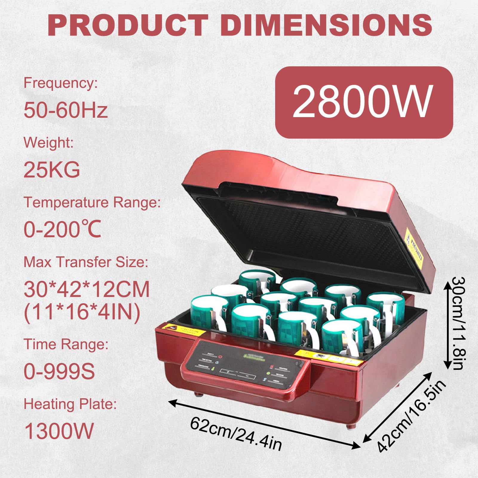 Maszyna Do Sublimacji 3d PróżNiowa,PróżNiowa Maszyna Do Sublimacji, Z Inteligentną Kontrolą Temperatury, Do Drukarki KubkóW/Etui Na Telefony KomóRkowe