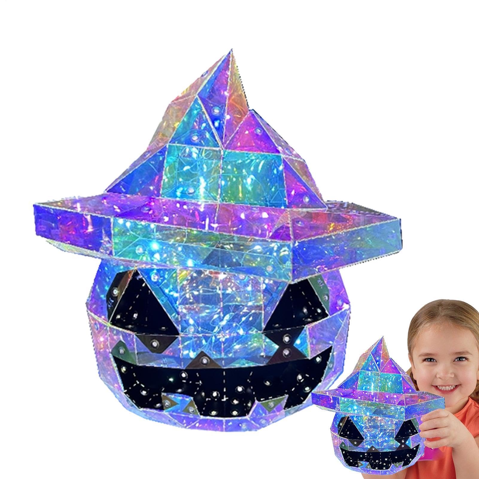 Luces Decorativas de Calabaza Halloween Decoración de prisma LED y
